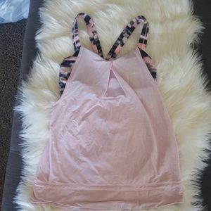 Lululemon Athletica Pink and Gray Top